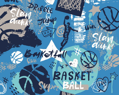 Origin Murals Graffiti Basketball Blue 350cm X 280cm