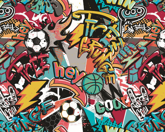 Origin Murals Sports Graffiti Red 350cm X 280cm