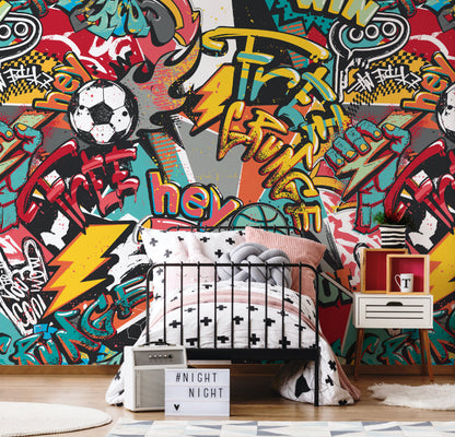 Origin Murals Sports Graffiti Red 350cm X 280cm