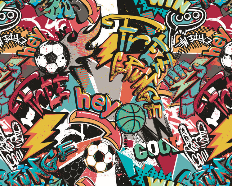 Origin Murals Sports Graffiti Red 300cm X 240cm