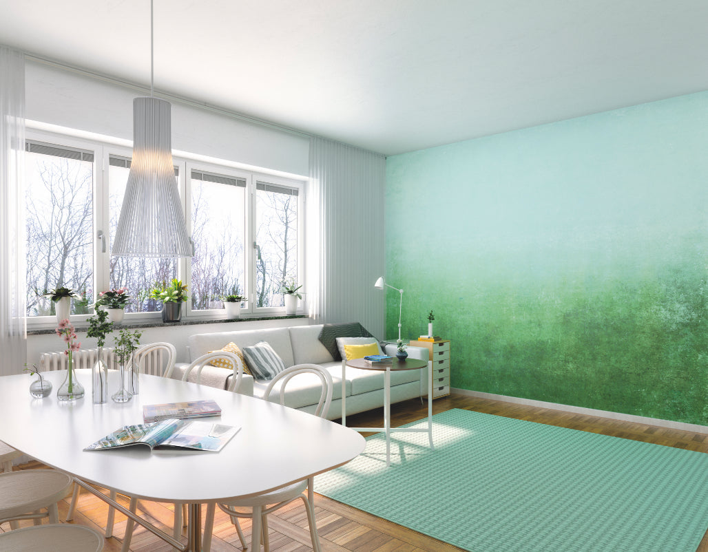 Origin Murals Ombre Gradient Green 350cm X 280cm - Hot Tub Shop