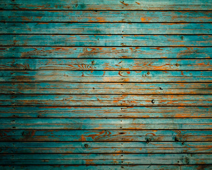 Origin Murals Rustic Wood Effect Blue 300cm X 240cm