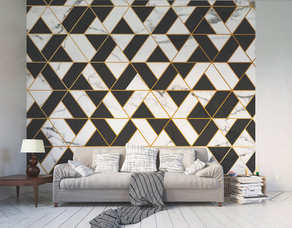 Origin Murals Marbled Textured Geometric White 350cm X 280cm