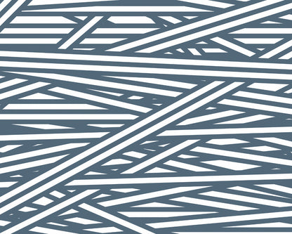 Origin Murals Striped Criss Cross Pattern Blue 300cm X 240cm