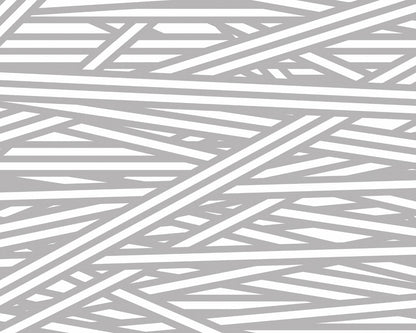 Origin Murals Striped Criss Cross Pattern Grey 350cm X 280cm