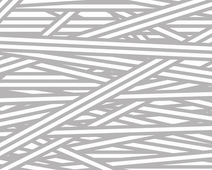 Origin Murals Striped Criss Cross Pattern Grey 300cm X 240cm