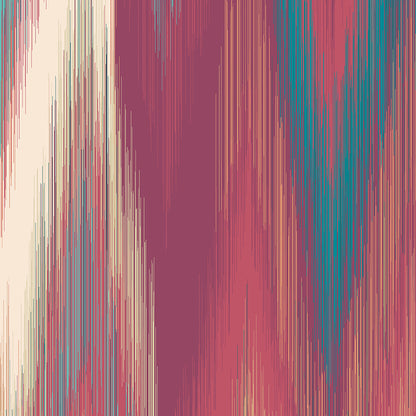 Origin Murals Ikat Zig Zag Raspberry Red 300cm X 240cm