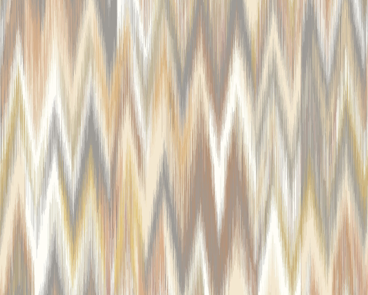 Origin Murals Ikat Zig Zag Natural Linen 350cm X 280cm