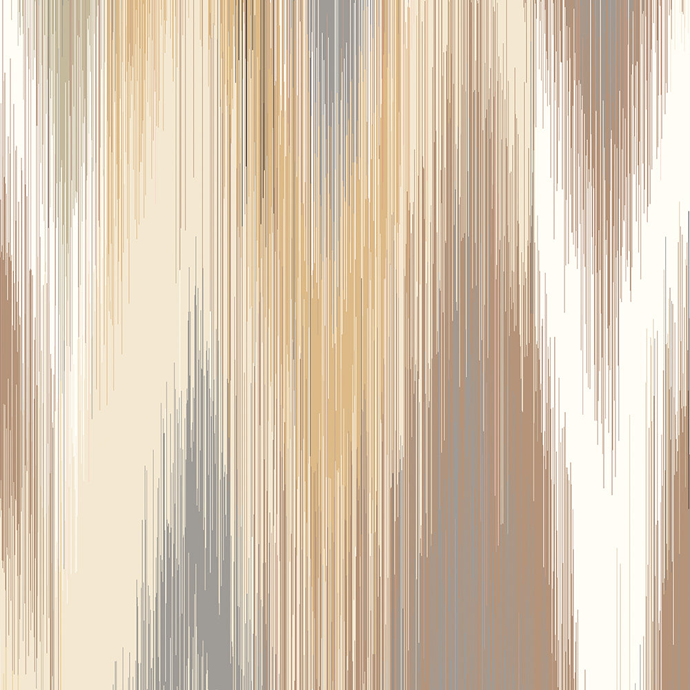 Origin Murals Ikat Zig Zag Natural Linen 300cm X 240cm