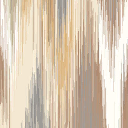 Origin Murals Ikat Zig Zag Natural Linen 300cm X 240cm