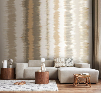 Origin Murals Linear Stripe Stone Grey 350cm X 280cm