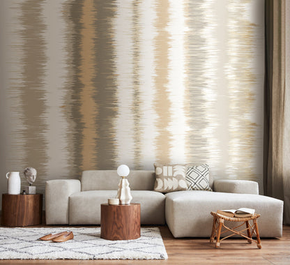 Origin Murals Linear Stripe Stone Grey 300cm X 240cm