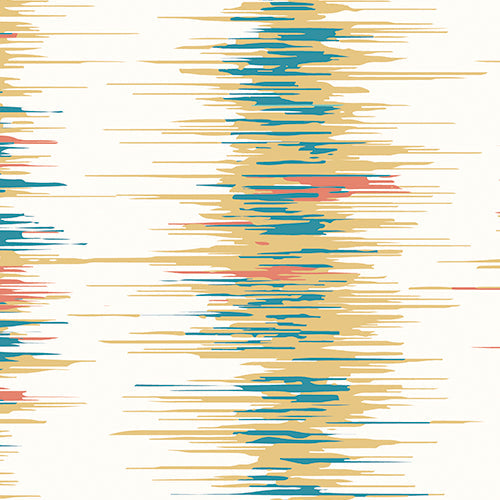 Origin Murals Linear Stripe Teal Blue Orange 350cm X 280cm - Hot Tub Shop