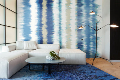 Origin Murals Linear Stripe Navy Blue 300cm X 240cm - Hot Tub Shop