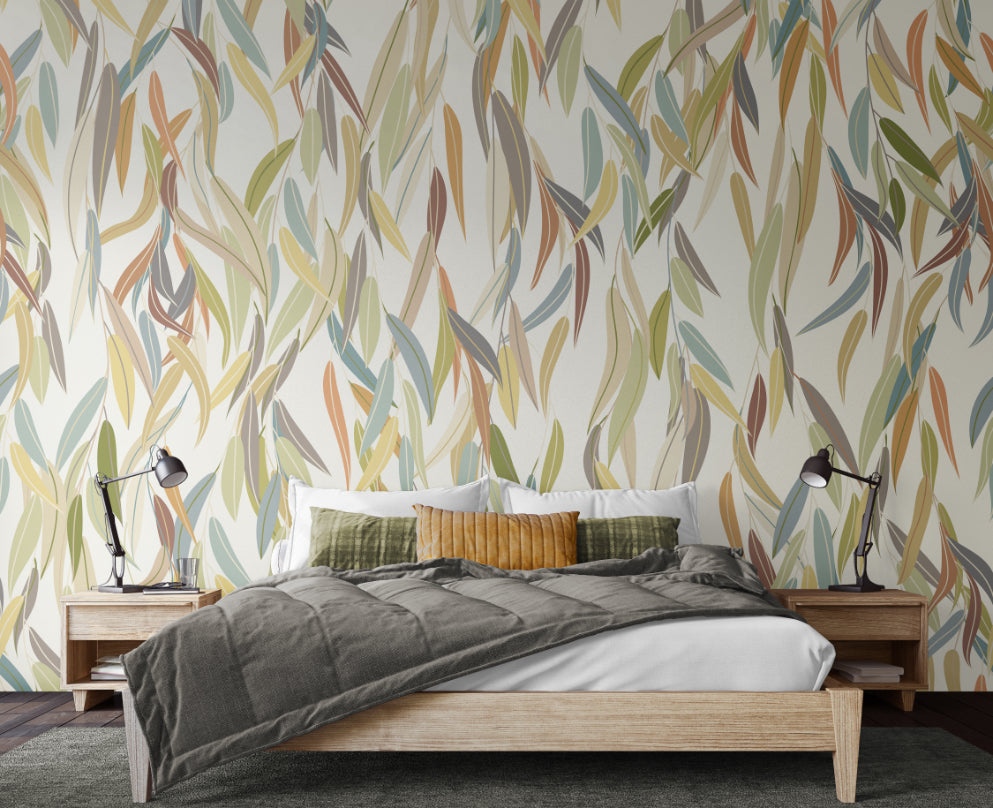 Origin Murals Willow Leaves Natural Stone 350cm X 280cm