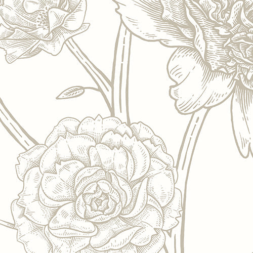 Origin Murals Jacobean Rose Trail Natural Stone 350cm X 280cm