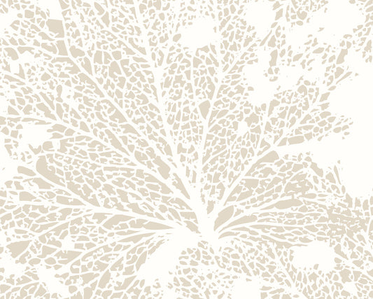 Origin Murals Skeleton Leaf Natural Linen 350cm X 280cm