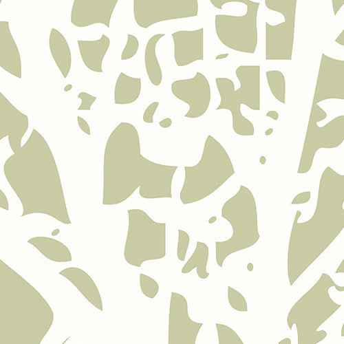 Origin Murals Skeleton Leaf Sage Green 300cm X 240cm