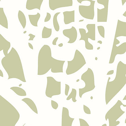 Origin Murals Skeleton Leaf Sage Green 300cm X 240cm