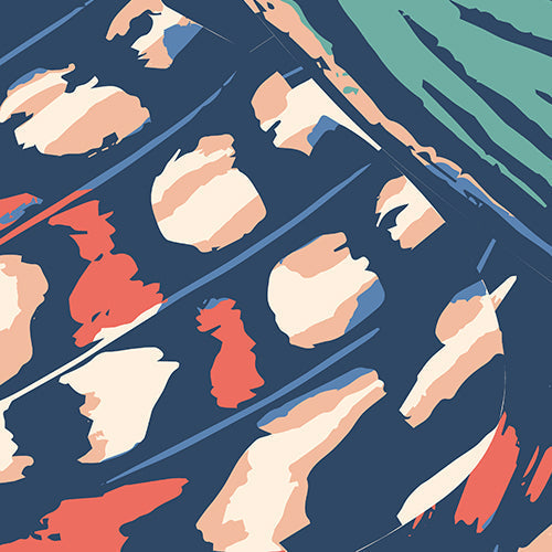 Origin Murals Butterfly Wings Navy Blue Coral 300cm X 240cm