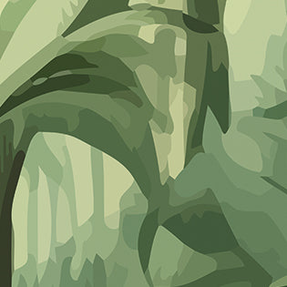 Origin Murals Jungle Trees Forest Green 300cm X 240cm - Hot Tub Shop
