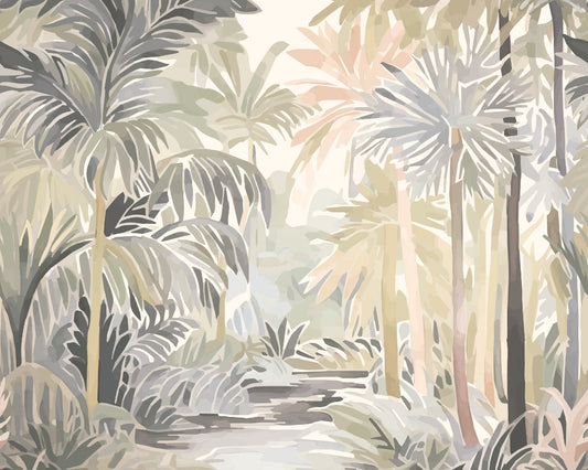 Origin Murals Pretty Palms Natural Stone 300cm X 240cm