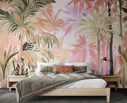 Origin Murals Pretty Palms Natural Blush 300cm X 240cm