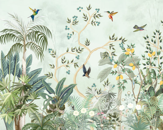 Origin Murals Lemon Tree Forest Forest Green 350cm X 280cm