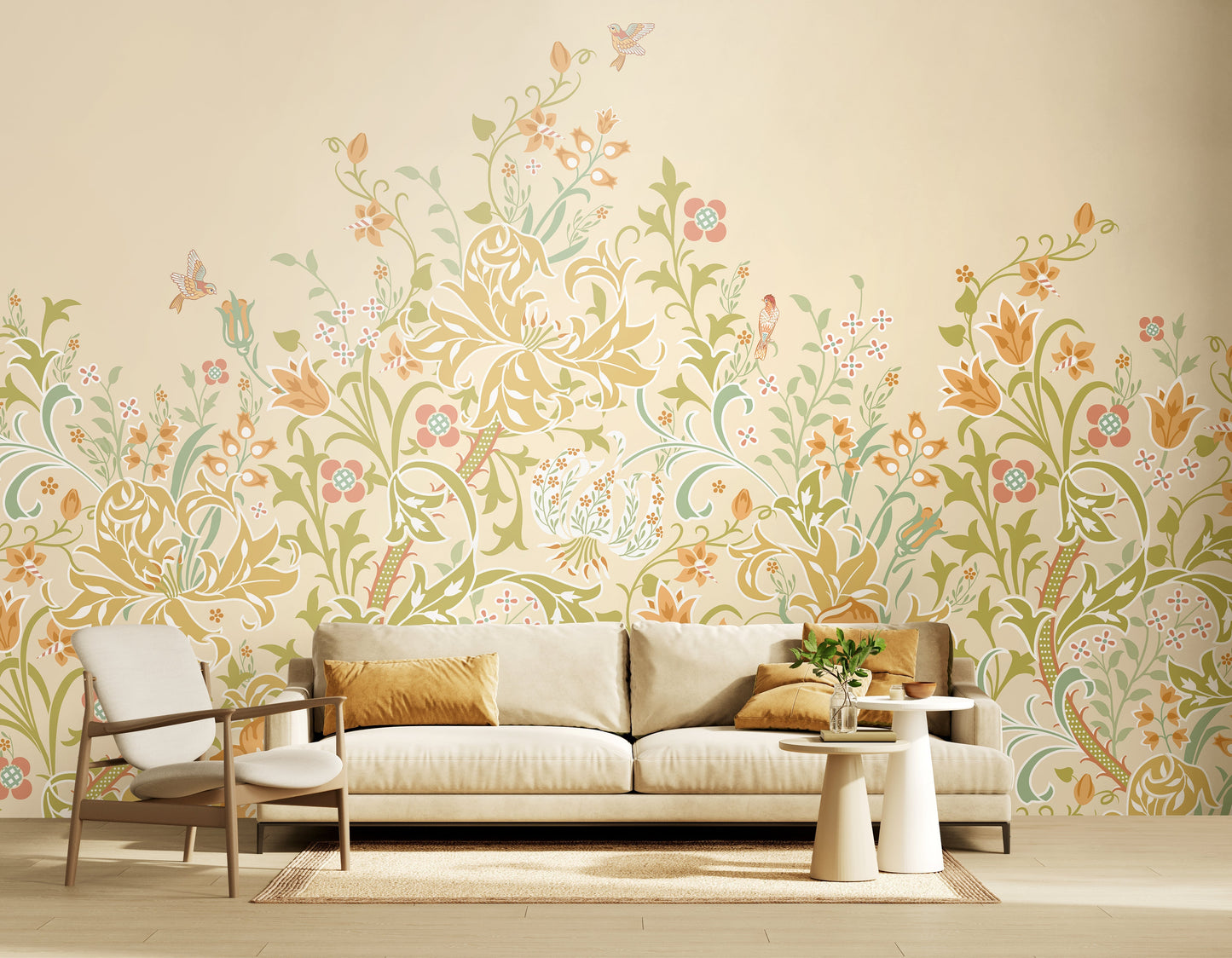 Origin Murals Trailing Lily Buttercup 300cm X 240cm