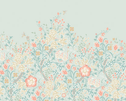 Origin Murals Trailing Lily Duck Egg Blue 300cm X 240cm