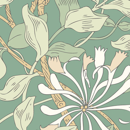 Origin Murals Honeysuckle Soft Jade 350cm X 280cm