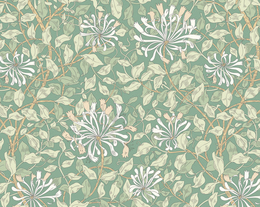 Origin Murals Honeysuckle Soft Jade 300cm X 240cm