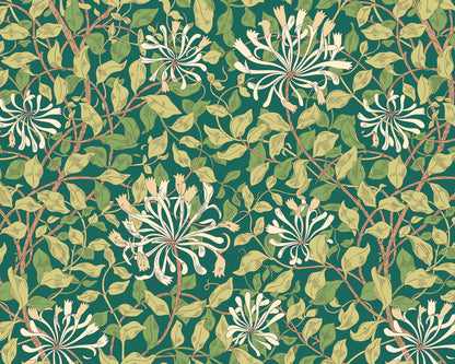 Origin Murals Honeysuckle Forest Green 350cm X 280cm - Hot Tub Shop
