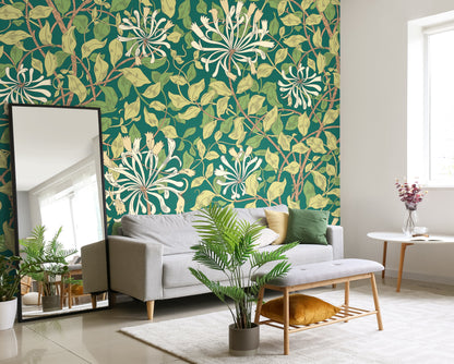 Origin Murals Honeysuckle Forest Green 300cm X 240cm