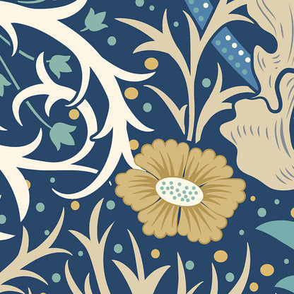Origin Murals Trailing Seaweed Garden Ink And Petrol 350cm X 280cm - Hot Tub Shop