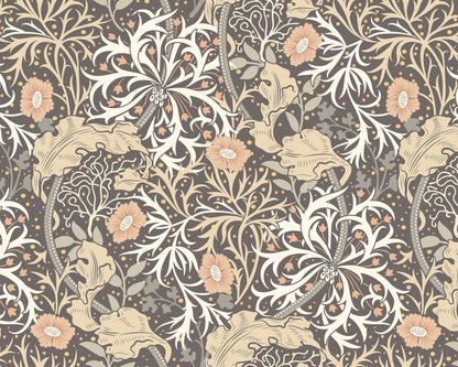 Origin Murals Trailing Seaweed Garden Charcoal 350cm X 280cm