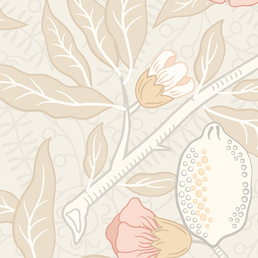 Origin Murals Fruit And Foliage Soft Linen 350cm X 280cm - Hot Tub Shop