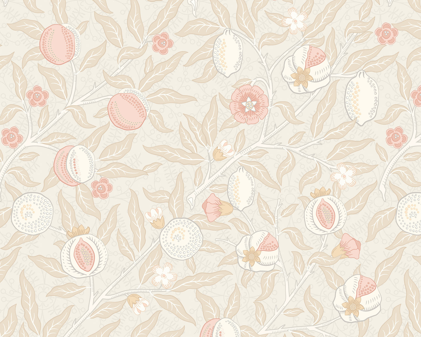 Origin Murals Fruit And Foliage Soft Linen 350cm X 280cm - Hot Tub Shop