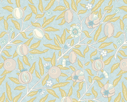 Origin Murals Fruit And Foliage Wedgewood Blue 350cm X 280cm