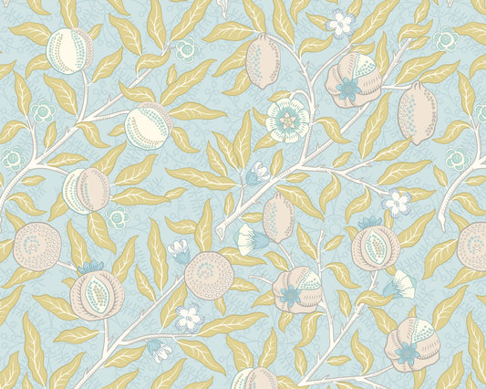 Origin Murals Fruit And Foliage Wedgewood Blue 350cm X 280cm