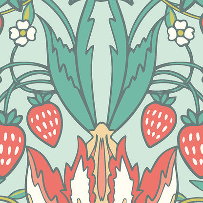 Origin Murals Birds Fruit And Foliage Duck Egg 350cm X 280cm