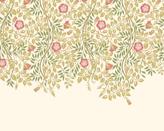 Origin Murals Cascading Rosehip Rose Pink 350cm X 280cm