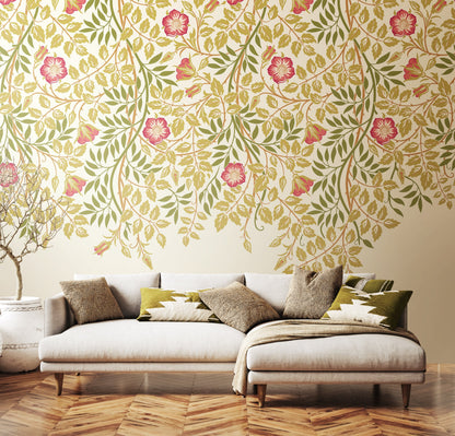 Origin Murals Cascading Rosehip Rose Pink 300cm X 240cm