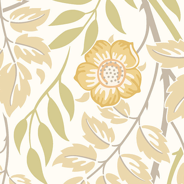 Origin Murals Cascading Rosehip Gold And Olive 300cm X 240cm - Hot Tub Shop