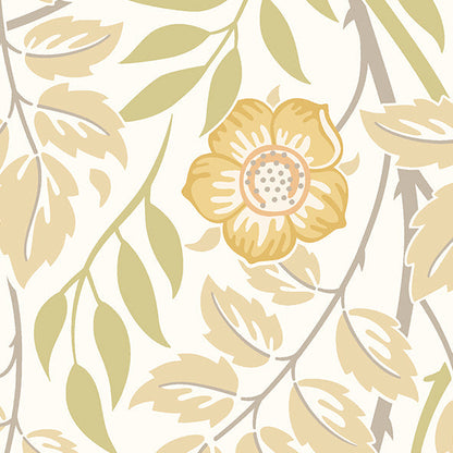 Origin Murals Cascading Rosehip Gold And Olive 300cm X 240cm - Hot Tub Shop