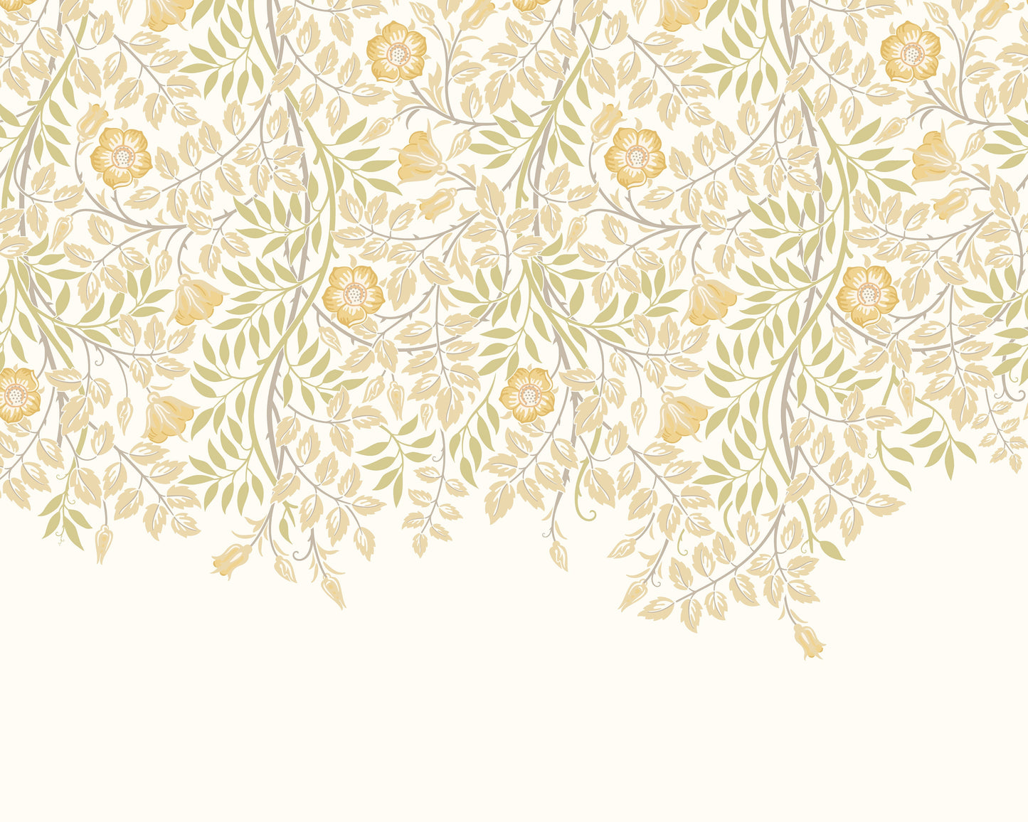 Origin Murals Cascading Rosehip Gold And Olive 300cm X 240cm - Hot Tub Shop