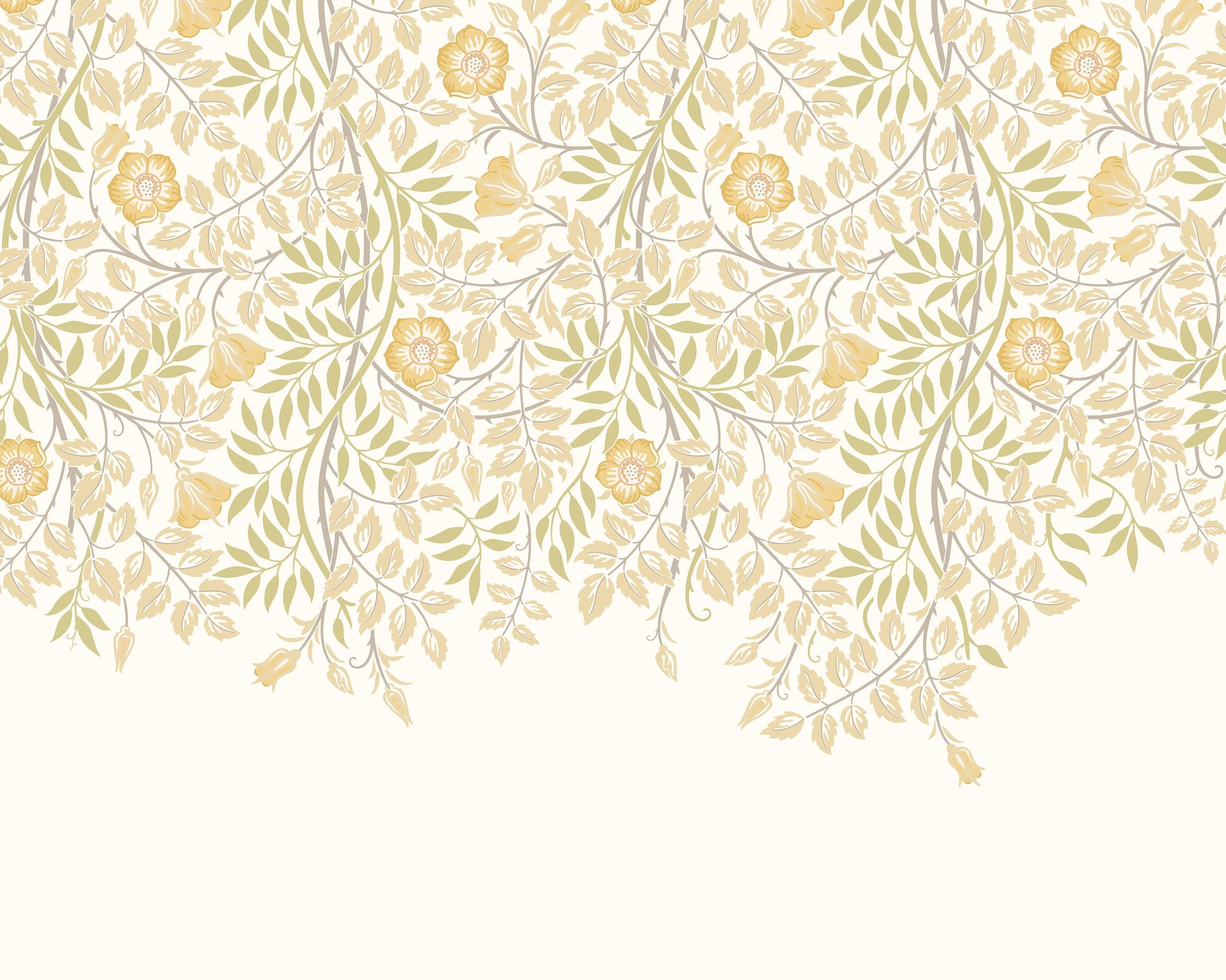 Origin Murals Cascading Rosehip Gold And Olive 300cm X 240cm - Hot Tub Shop