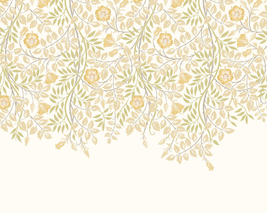 Origin Murals Cascading Rosehip Gold And Olive 300cm X 240cm - Hot Tub Shop