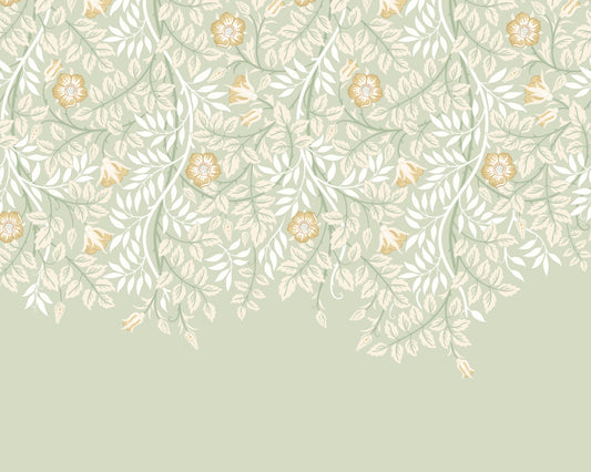 Origin Murals Cascading Rosehip Sage Green 350cm X 280cm