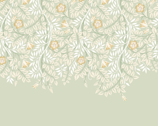 Origin Murals Cascading Rosehip Sage Green 300cm X 240cm - Hot Tub Shop